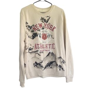 Blind Booster Mens Biege Graphic Print Sweater Shirt L